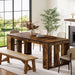 Wood Kitchen Table, 63" Farmhouse Dining Table for 4 - 6 People Tribesigns