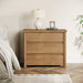 Wood Nightstand, Farmhouse Bedside Table with 3 Storage Drawers Tribesigns