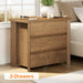 Wood Nightstand, Farmhouse Bedside Table with 3 Storage Drawers Tribesigns