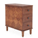 Wood Nightstand, Fully Assembled Narrow Side Table with 3 Drawers Tribesigns