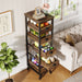 Wood Storage Rack, 5 - Tier Fruit and Vegetable Basket Snack Stand Tribesigns