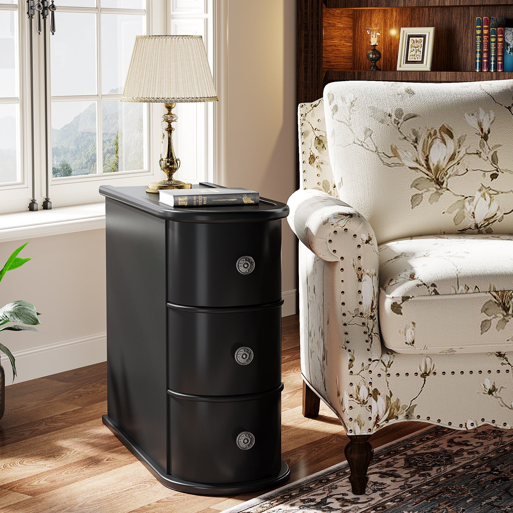 Wood Tall End Table - Thumbnail 5