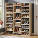 Wooden Shoe Rack, Freestanding Shoe Organizer with 23 Storage Shelves Tribesigns