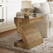 Z - Shaped End Table, Wooden Side Table Nightstand Tribesigns