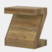 Z - Shaped End Table, Wooden Side Table Nightstand Tribesigns