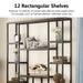 Tribesigns Bookcase, 12-Open Etagere Bookcase Display Rack Shelf Tribesigns