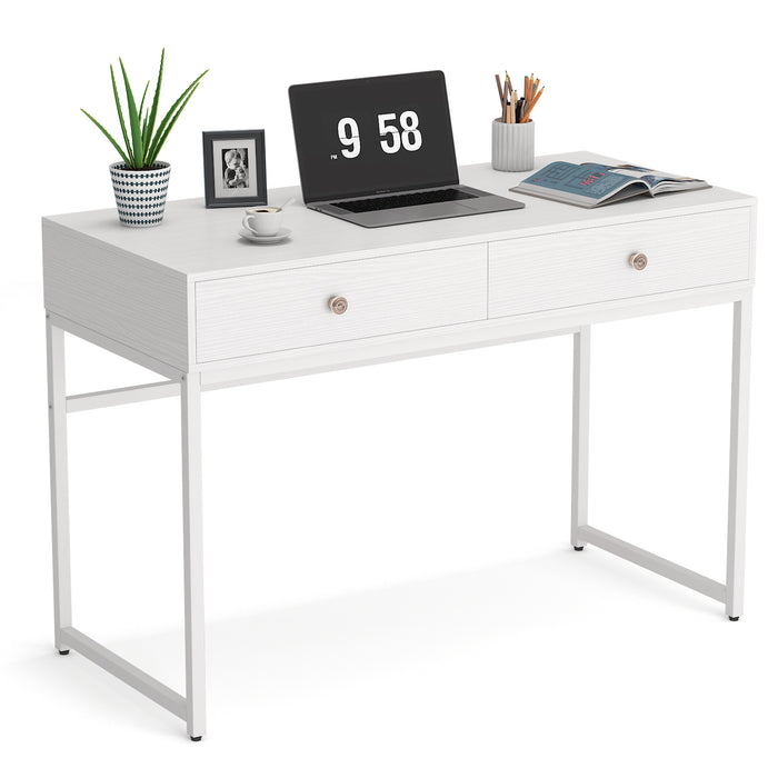 Tribesigns Computer Desk with 2 Drawers, Multifunctional Study Writing Desk Tribesigns