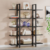 Tribesigns 5-Tier Bookshelf, Vintage Industrial Style Bookcase Tribesigns 3