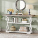 Farmhouse Console Table, 55" Entryway Sofa Table with Storage Shelves Tribesigns