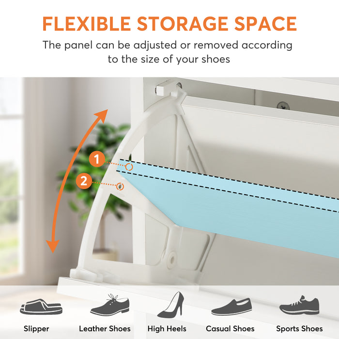 Tribesigns Shoe Cabinet, Freestanding Shoe Storage Organizer with 3 Flip Drawers Tribesigns
