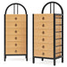 6 Drawers Chest, 43” Tall Wood Storage Dresser Cabinet Tribesigns