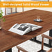 55" Dining Table for 4, Rectangular Kitchen Table with Solid Wood Veneer Tribesigns