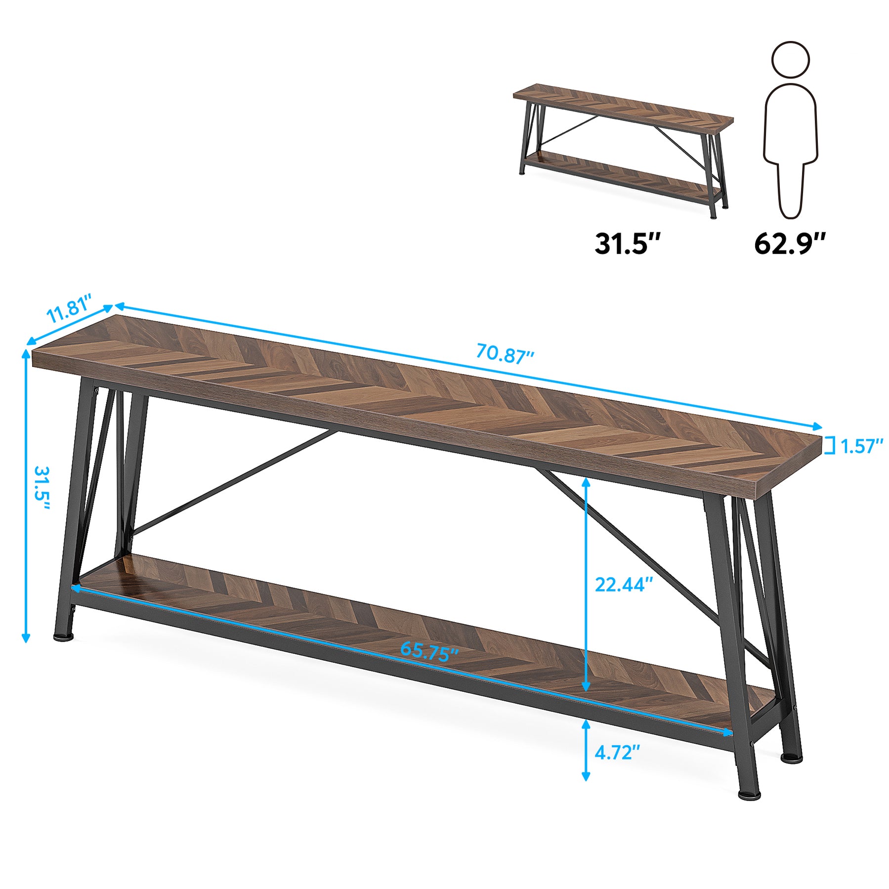 Tribesigns Console Table, 70.9