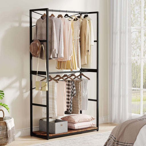 Freestanding Closet Organizer with Open Shelves & 2 Drawers