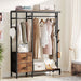 Freestanding Closet Organizer, Clothes Rack with Drawers and Shelves Tribesigns