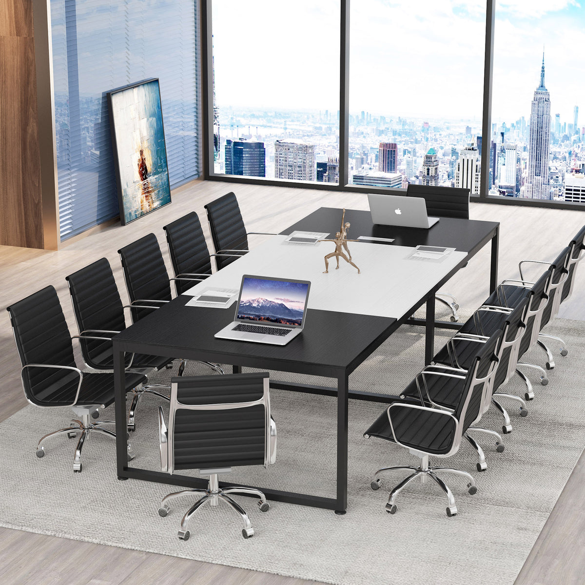 Tribesigns 8FT Conference Table, Rectangle Shaped Meeting Room Table