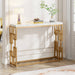 Modern Console Table, 42.5" Sofa Foyer Table with Faux Marble Tabletop Tribesigns
