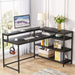 Tribesigns L-Shaped Desk, 53" Reversible Corner Desk with Shelves and Monitor Stand Tribesigns