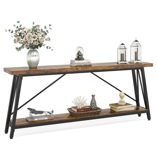 Console Table, 70.9 Inches Extra Long Sofa Table Behind Couch Tribesigns