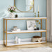 Console Table, Faux Marble Top 3-Tier Sofa Entryway Table Tribesigns
