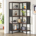 Tribesigns Corner Bookshelf, Industrial 5-Tier L-Shaped Bookcase with Safety Baffles Tribesigns