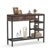 Sofa Console Table with Drawers, Rustic Industrial Entry Table Tribesigns