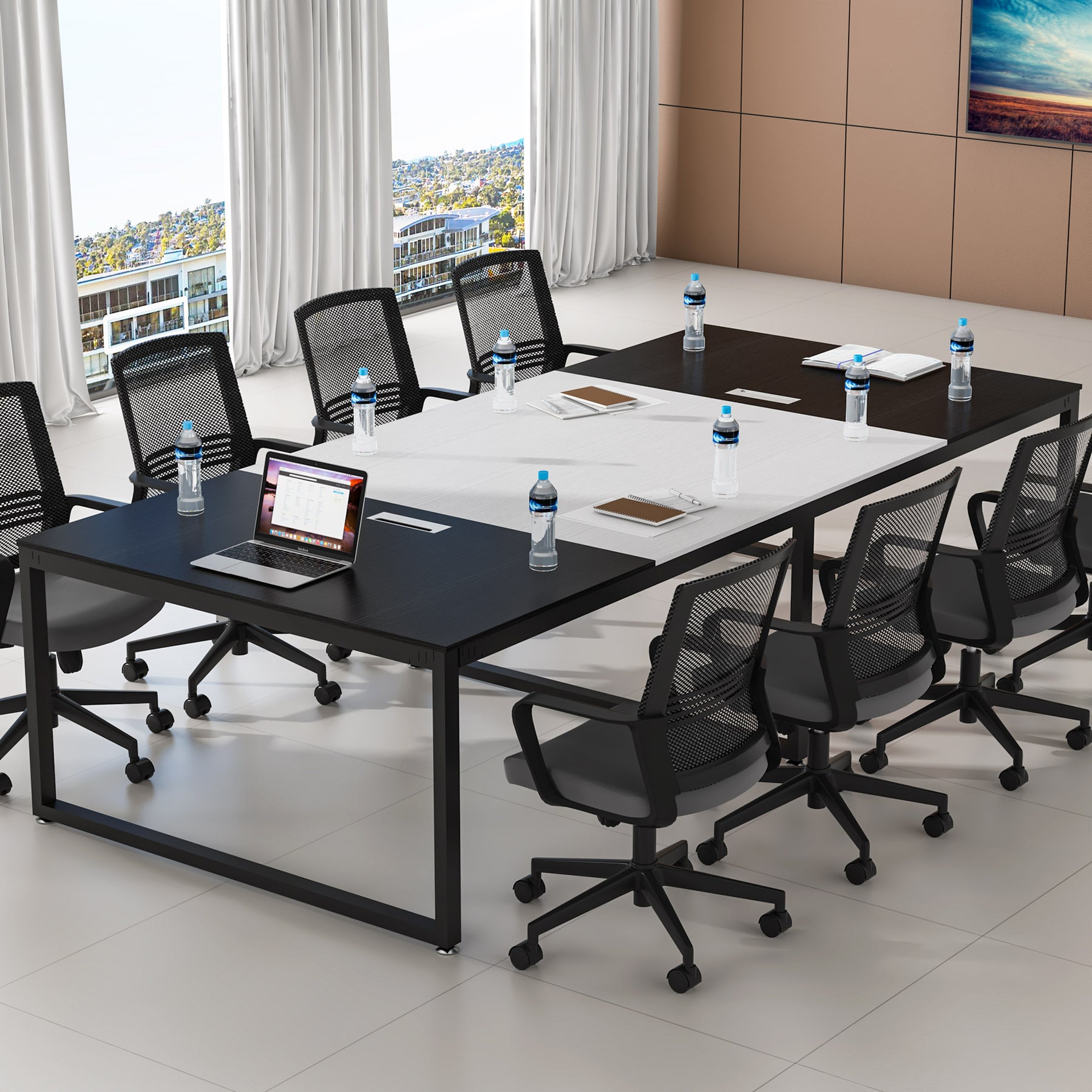 Tribesigns 8FT Conference Table, Rectangle Shaped Meeting Room Table