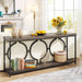Industrial Console Table, 70.9" Sofa Table with 2 Tier Storage Shelves Tribesigns