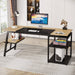 Tribesigns Executive Desk, 63” Computer Desk Writing Table with Storage Shelves Tribesigns