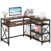 Tribesigns L-Shaped Desk, Reversible Corner Desk with Storage Shelves and Monitor Stand Tribesigns