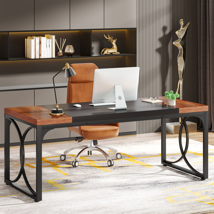 Tribesigns Executive Desk, 62.99" Office Computer Desk with Metal Frame Tribesigns