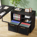 2-Drawer File Cabinet with Shelves, Mobile Wood Storage Cabinet Tribesigns