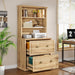 2-Drawer File Cabinet, Wood Vertical Filing Cabinet with 3-Tier Storage Shelves Tribesigns