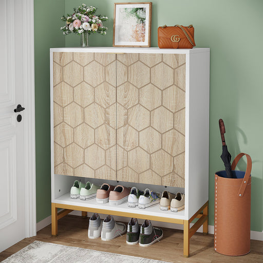 Tribesigns Shoe Cabinet with Doors, 5-Tier Free Standing Shoe