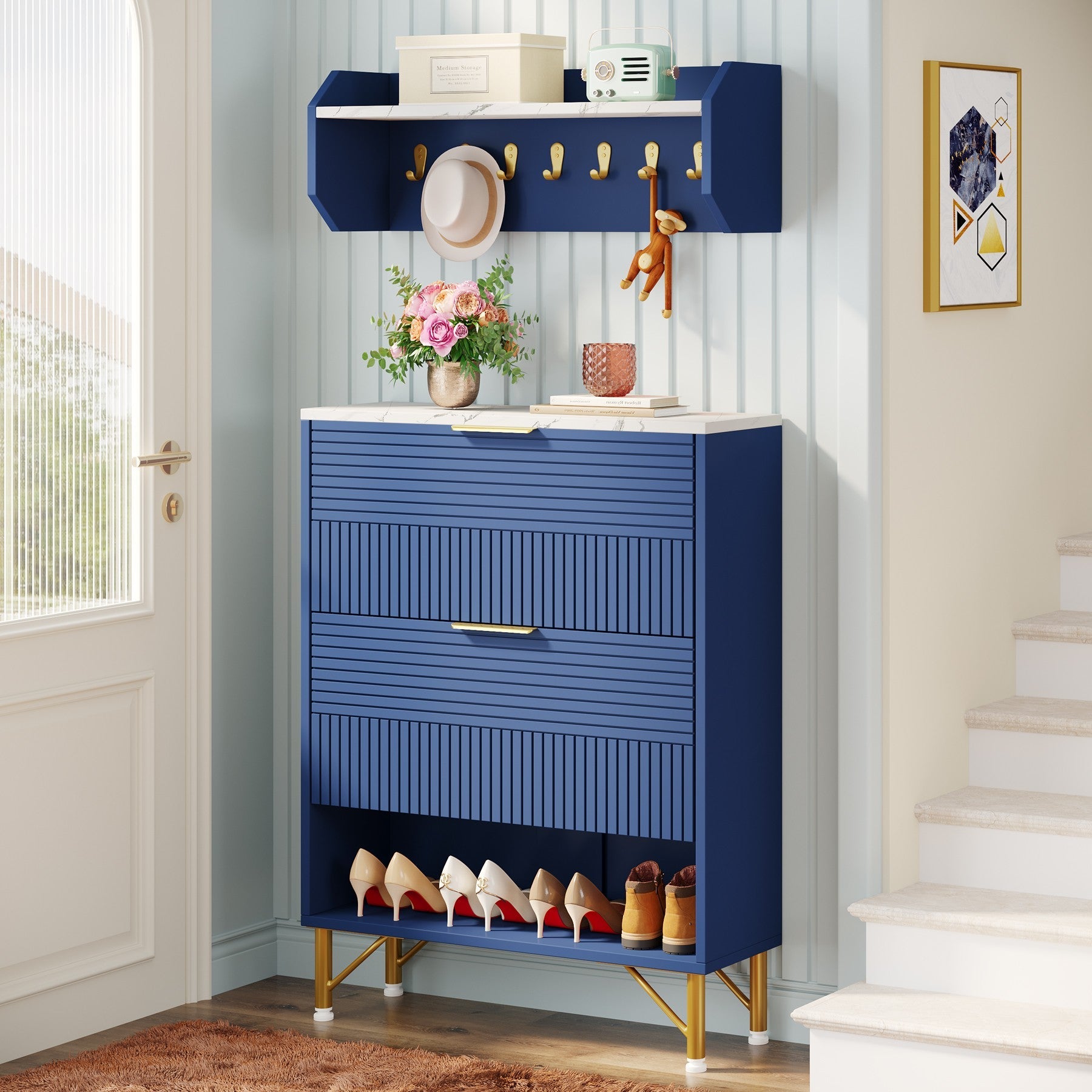 https://tribesigns.com/cdn/shop/products/20-pairs-shoe-cabinet-with-2-flip-drawers-coat-rack-597331.jpg?v=1698382372