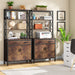 Tribesigns Bookshelf, 4-Tier Etagere Bookcase with Drawer & Cabinet Tribesigns