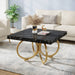 Coffee Table, 31.5" Square Cocktail Table Faux Marble Center Table Tribesigns