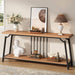 Console Table, 70.9" Natural Industrial Entry Sofa Table Behind Couch Tribesigns