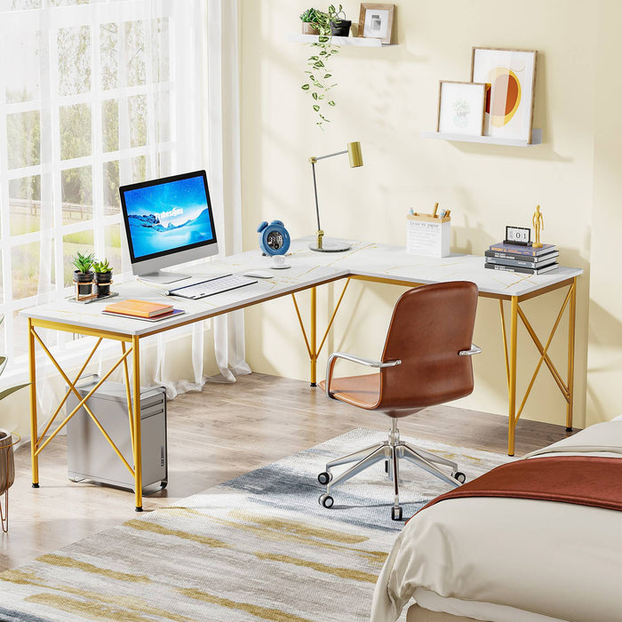Tribesigns L-Shaped Desk, 67’’ Reversible Computer Corner Desk for Home Office Tribesigns