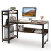 Tribesigns Computer Desk, 60 inch Study Desk with Reversible Storage Shelves Tribesigns