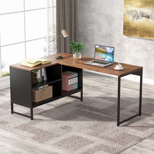 Tribesigns L-Shaped Desk, 60" Corner Computer Desk with File Cabinet Tribesigns