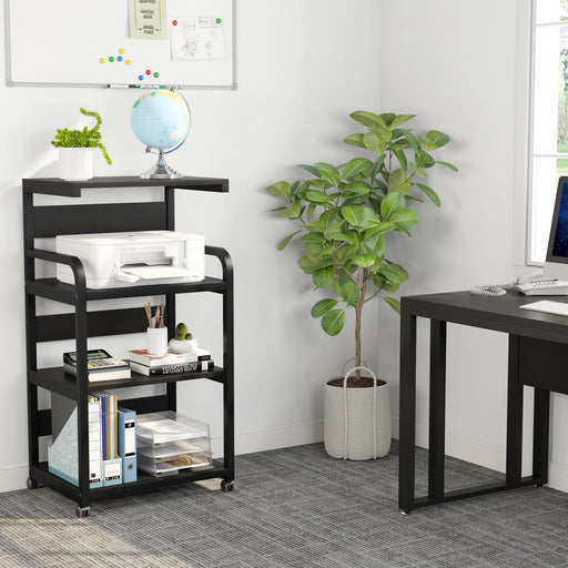 Printer Stand, 4-Shelf Mobile Printer Cart with Storage Shelves Tribesigns