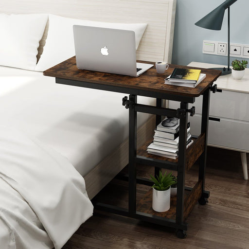 C Table, Mobile End Table Height Adjustable Bedside Table Tribesigns