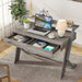 Tribesigns Computer Desk, 47-Inch Writing Desk with 2 Storage Drawers Tribesigns