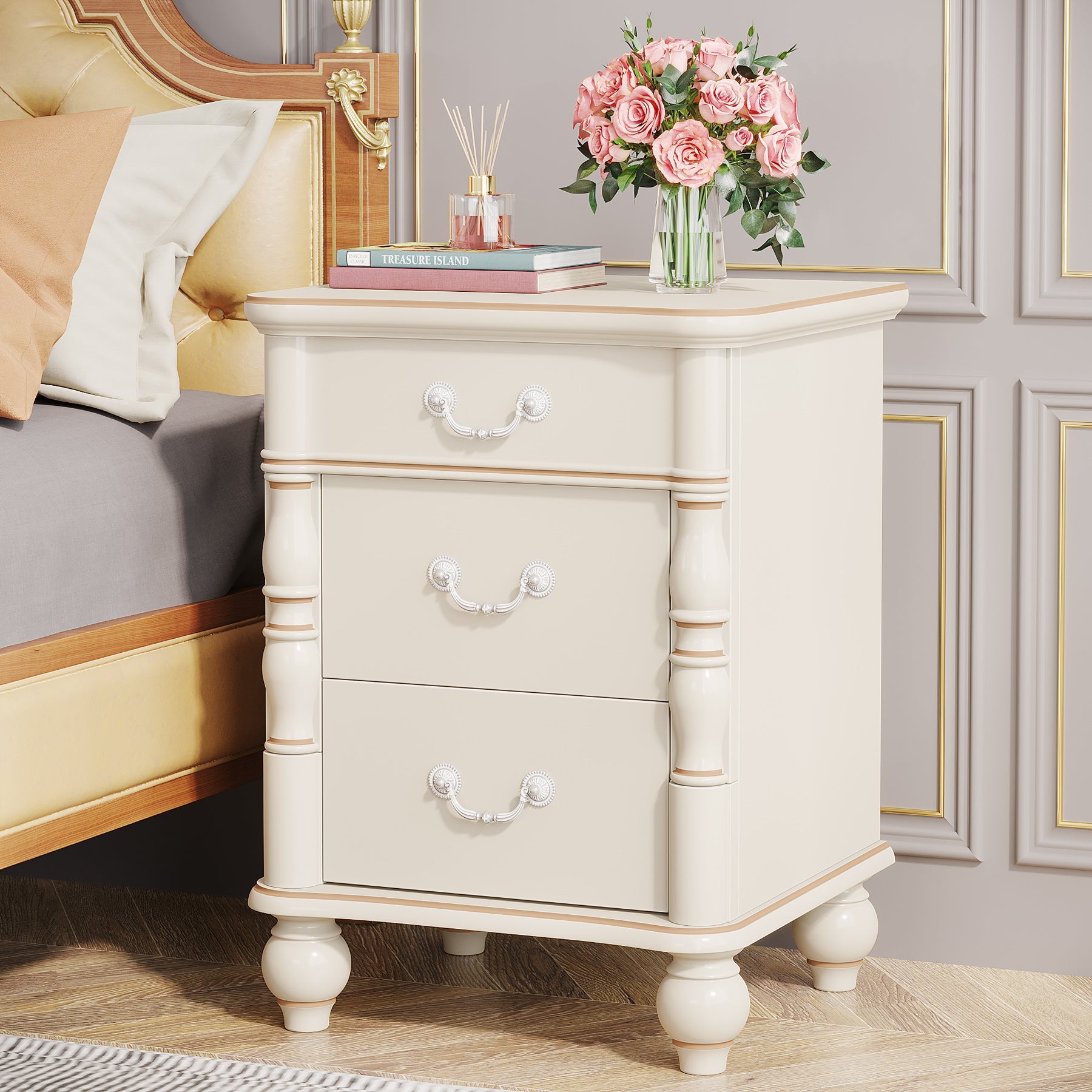 3 drawer deals modern nightstand