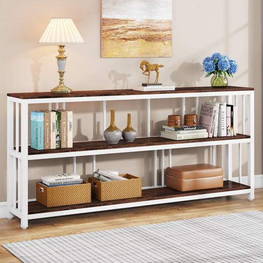 3-Tier Console Table, 70.9" Long Sofa Table Behind Couch Tribesigns