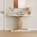 39" Console Table, Narrow Faux Marble Entryway Hallway Sofa Table Tribesigns