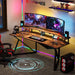 Tribesigns Computer Desk, 70.9" Study Table Gaming Desk with with Monitor Stand Tribesigns