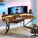 Tribesigns Computer Desk, 70.9" Study Table Gaming Desk with with Monitor Stand Tribesigns