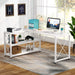Tribesigns Tribesigns L-Shaped Desk, Reversible Corner Computer Desk with Shelves